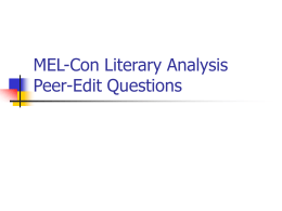 MEL-Con Literary Analysis Peer