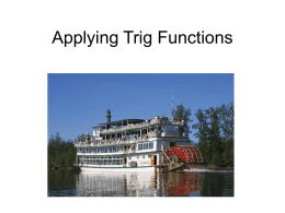 Applying Trig Functions