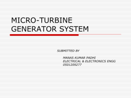 MICRO-TURBINE GENERATOR SYSTEM