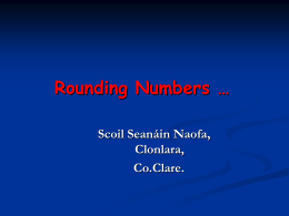 Rounding Numbers - Rang 4 Clonlara