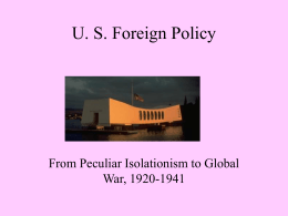 1930s Foreign Policy - Adams State University