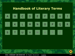 Handbook of Literary Terms - Daviess County Public Schools