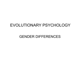 EVOLUTIONARY PSYCHOLOGY