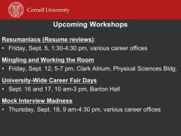 Cornell Career Services On-Campus Recruiting