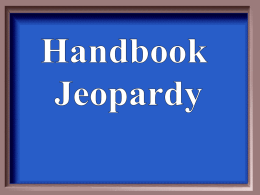 Blank Jeopardy Game - PGHS