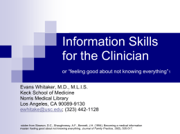 Clinical Evidence - University of Southern California