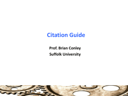 Citation Guideline - Sites @ Suffolk University