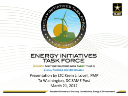 Army Energy Initiatives Task Force - The Society of American Military