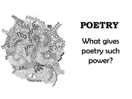 poetry - Mrs. Siems English