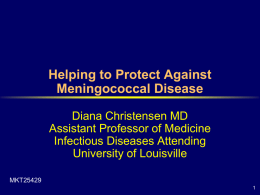 Meningococcal Disease - Clinical and Translational Research