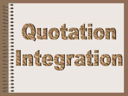 Quotation Integration