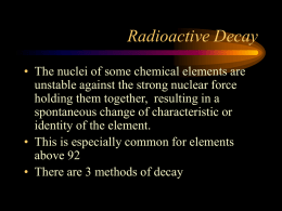 Radioactive Decay