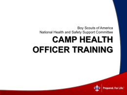 Camp Health Officer Training Course
