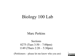 Biology 100 Lab - Orange Coast College