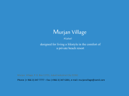 Al Murjan Village Brochure