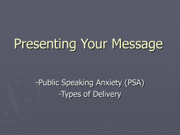 Presenting Your Message