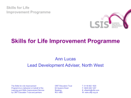 Skills for Life Improvement Programme Presentation