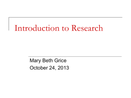 Introduction to Research - 4th Grade Research Wiki