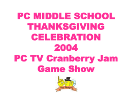 PC TV Cranberry Jam Game Show RIDDLES
