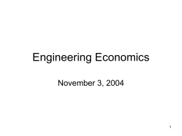 Engineering Economics Presentation