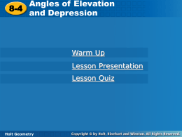 angle of depression - Plainfield Public Schools