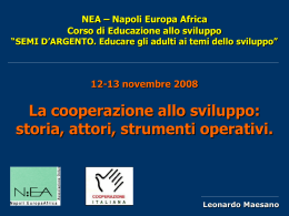 Diapositiva 1 - Napoli: Europa Africa