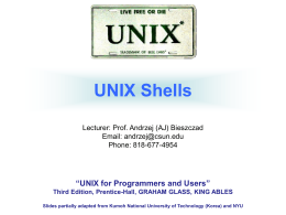 UNIX Shells - WordPress.com
