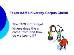 How is the TAMUCC Budget Prepared?
