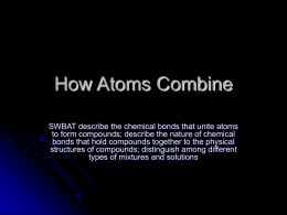 3.2 How Atoms Combine