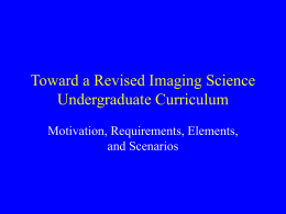 Toward a Revised Imaging Science Undergraduate Curriculum