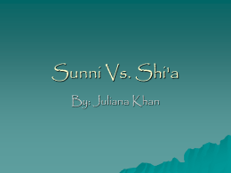 Sunni Vs. Shia