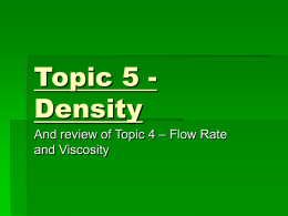Topic 5 - Density