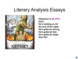 Literary Analysis Essay (Odyssey).