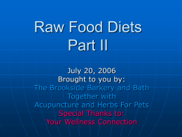 Raw Diets - Acupuncture and Herbs For Pets