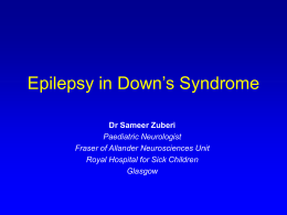 Epilepsy in Down Syndrome without videos or pictures