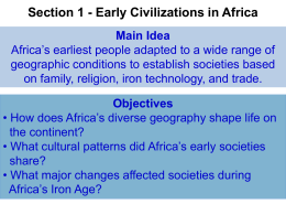 C10.1 - Early Civilizations in Africa