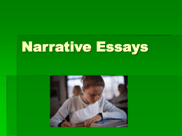 Narrative Essays Powerpoint