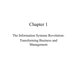 The New Role of Information Systems in Organization