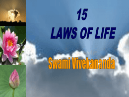 Presentation Swamy Vivekananda Laws