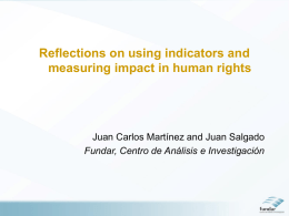 Reflections on using indicators and measuring impact in human rights