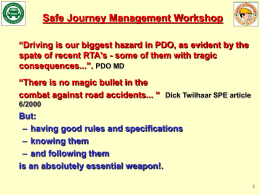 Safe Journey Managers Presentation