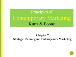 Chapter 2 Strategic Planning in Contemporary Marketing