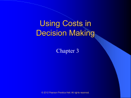 Cost Management Concepts and Cost Behavior
