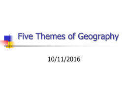 Five Geographic Themes
