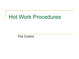 Hot Work Procedures - Brownfields Toolbox