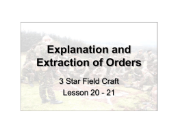 Explanation and Extraction of Orders