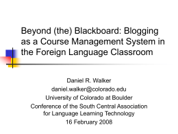 (the) Blackboard