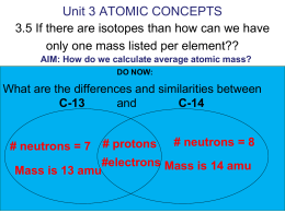 3.6 Avergae Atomic Mass