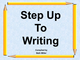 Step up to Writing – Power Point for Parents