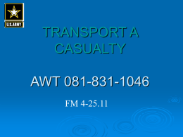 081-831-1046 (Transport a Casualty)